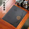 Bandeja de Té de Piedra Wujin Sintética Juego de Té Gongfu Mesa de Té Mar de Té Bandeja de Té para el Hogar Cubierta con Drenaje Integrado Carrito de Té Embebido