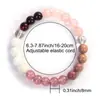 Pulseras Populares Transfronterizas Temu Xiyin Tk Hechas de Seis Tipos de Piedras Naturales como Cuarzo Rosa y Granate, al por Mayor
