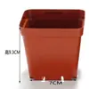 Pote Quadrado Preto para Mudas Vaso de Flor Vaso Pequeno para Flor Suculenta Vaso Quadrado Preto Vermelho Inserto Quadrado para Semeadura de Mudas