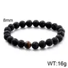Pulseira Elástica de Pedra Nova Cruzada com Contas Combinação de Joias Simples da Moda Pulseira Combinada