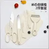 Juego de Cuchillos de Acero Inoxidable para Cocina de Comida para Bebés, Cuchillo para Cortar Verduras, Tabla de Cortar, Utensilios de Cocina, Cuchillo para Frutas, Pelador, Cuchillo Antibacteriano