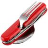 Precio de Fábrica Venta Directa Navaja Plegable, Tenedor y Cuchara Combinación Electrodomésticos de Acero Inoxidable Rojo Ensamblaje Cuchillo Multifuncional Desmontaje Vajilla