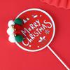 Decoración de pastel de cumpleaños Borde navideño Pegamento flexible Enchufe de Papá Noel y alce Bola de mousse Bola de onda Caja portátil