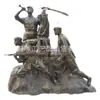 Escultura de Figura de Fibra de Vidrio Grande de Cobre Fundido Costumbres Folclóricas Agrícolas Exterior Ejército Rojo Estatua de Campus Retrato de Celebridad