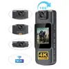 Grabadora Portátil Wifi de Alta Definición 4K Lente Giratorio 180° Visión Nocturna Infrarroja Pantalla a Color Vista Previa por App Cámara