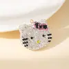 Accesorios de Llavero de Gato Lindos al por Mayor del Fabricante con Pedrería, Encantos Adorables Nuevos para Bolsos, Llaveros, Accesorios Coloridos
