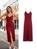 Marca Z Comercio Exterior Transfronterizo Stock Listo Estilo Europeo y Americano Ropa para Mujer 2026 Primavera Nuevo Vestido Camisola con Textura de Satén de Seda