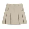Saia Plissada Evasê de Cintura Alta Que Esconde os Quadris e Cobre o Corpo, Roupa Feminina Plus Size de Verão, Saia Plissada de Corte Justo 66238