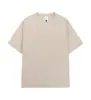 Camiseta de manga corta de alta calidad 3 agujas 260g, hilo doble peinado 32, marca de moda, camiseta de cuello redondo para parejas, logo estampado