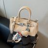 Bolsos Cruzados para Mujer en Verano, Versátil Bolso Bandolera de Diseño Nicho Nuevo 2025, Bolso Kelly Portátil Platino Estilo Coreano