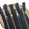 No. 3, No. 5, No. 8 Cremalleras de Latón para Bolsas, Ropa, Calzado y Puertas; Cremalleras Metálicas de Extremo Abierto y de Extremo Cerrado