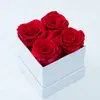 Cubo de Abrazo Acrílico Flor Eterna Transfronterizo Serie Terminada Día de San Valentín Rosa Cabeza de Champiñón Amazon Navidad