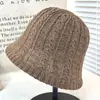 Nuevo Gorro de Punto Retro Japonés para Mujer, Gorro de Punto con Visera para Primavera y Verano, Gorro de Pescador Ajustado de Color Sólido, Tendencia