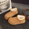 Botas de Nieve Cortas Birken de Papa para Mujer Versátiles 2026 Nueva Llegada de Invierno Acolchadas de Terciopelo Cálidas Antideslizantes Botas de Algodón Pan