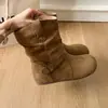 Botas Birkenstock Retro Maillard com Aumento Interno de Altura Femininas 2026 Outono/Inverno Novo Estilo Super Bonitas Vendendo Muito Bem Botas de Camurça Plataforma