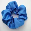 Scrunchies de Tamaño Mediano en Stock al por Mayor del Fabricante, Estilo Ins, Color Sólido Fresco de Satén, Gomas para el Cabello Deportivas para Mujer