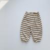 Calças para meninos Outono coreano roupas infantis roupas de outono waffle do bebê calças listradas do bebê no início do outono calças infantis
