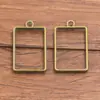 14 Estilos de Accesorios de Joyería DIY de Aleación Verdes, Colgantes con Forma de Luna, Redondos y de Corazón con Marcos Huecos de Resina
