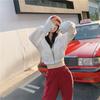 Cardigan de Yoga con Capucha Delgado de Moda Estilo Coreano Nuevo para Primavera y Otoño 2026 Sudadera Deportiva Corta para Mujer Tendencia