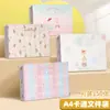 Nova Bolsa de Documentos Fofa de Desenho Animado Impermeável A4 PP Tipo Fecho de Pressão Bolsa de Documentos Arquivo de Contas de Informação Bolsa de Documentos para Estudante