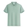 Camisa Polo de Seda Helada al por Mayor Camiseta para Hombre Solapa Manga Corta Camisa Publicitaria para Equipo Corporativo Estampada Bordada Casual y Versátil