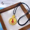 Colgante de Paz con Forma de Calabaza con Esmalte Dorado y Incrustaciones de Diamante, Cobre Filigranado, Colgante Redondo y en Forma de Corazón Vintage