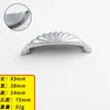 Maçaneta de Porta de Guarda-Roupa Prata Cromada Estilo Francês Latão Maçaneta de Latão para Gaveta de Móveis Minimalista Moderno Cozinha Prata Brilhante