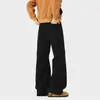 Pantalones de Pierna Ancha Color Albaricoque Simples Casuales Estilo Retro para Hombre, Primavera Cleanfit Sueltos de Pierna Recta Caída Larga de Mezclilla