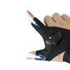 Novas Luvas de Iluminação LED com Velcro de Três Dedos para Pesca Noturna, Trabalho, Reparo, Proteção para Carro, Impermeável, Brilho para Visão Noturna