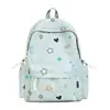 Mochila de alto valor, gran capacidad, estilo coreano, para estudiantes de primaria, verano, estampado de estrellas, mochila de doble hombro, estilo ins, mochila pequeña y fresca
