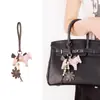 Novo Estilo Bolsa de Pônei em Couro PU Pingente Corrente para Celular Cordão de Contas Lanyard Chaveiro Ornamento Fábrica Presente de Festival do Meio Outono
