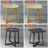 Cafetería Retro Tienda de Té con Leche Combinación de Mesa y Silla Sofá de Barra Negro Cabina Hotel Ocio Madera Maciza Negociación Recepción