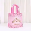 Bolsa de Regalo de Corona de Princesa de Venta Caliente Transfronteriza Bolsa de Dulces para Niños Bolsa No Tejida Empaque para Llevar Impermeable Portátil