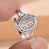 Anillo Cruz Hueco Tridimensional de Encaje Blanco K+ Oro Rosa de Aliexpress Personalizado Retro Más Fácil de Combinar Anillo de Venta Caliente