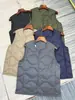 Colete de Penas Masculino Outono/Inverno 2025 Gola V Fashionável Sem Mangas Forro de Penas Penugem de Pato Branco Colete Versátil
