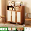 Aparador Armario de Almacenamiento Simple Integrado Montado en Pared Doméstico Estrecho Gabinete de Cocina No Madera Maciza Sala de Estar Almacenamiento Armario Pequeño de Cocina