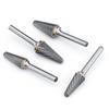Broca de carboneto rotativa para marcenaria metal cabeça de retificação fresa aço tungstênio broca rotativa cone tipo L fornecimento de fábrica
