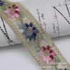 Fita de renda bordada com cordão de corda dourada vintage de 3,5 cm de largura para cortina Dai cheongsam estilo étnico fita de lantejoulas atacado
