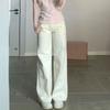 Jeans Casuales Bonitos de Tiro Alto con Mariposas Bordadas para Mujer, Nuevo Estilo Verano 2025, Tallas Grandes, Pantalones Largos Sueltos y Caídos