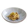 Plato de arroz de 8 pulgadas al estilo japonés, plato hondo de cerámica roja neta con esmaltado, plato de aperitivos nórdicos, plato de carne doméstico simple