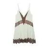 Para Comercio Exterior Europeo y Americano Transfronterizo Ropa de Mujer Aliexpress Venta Caliente Verano Sencillo Encaje Patchwork Vestido Corto