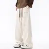 Calça comprida tie-dye, calça de perna larga oversized estilo americano, calça casual da moda, estilo retro high-street soltinho masculino, design de perna reta, adequada para primavera e outono