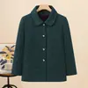 Top Holgado Otoño Invierno para Abuela Ropa para Mujeres de Mediana Edad y Mayores Tallas Grandes Ropa para Personas Mayores Abrigo Grueso Cálido Forrado de Polar de Longitud Media