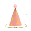 Envío Gratis Empaque Individual Sombrero de Cumpleaños Sombrero de Fiesta Sombrero Puntiagudo Sombrero de Fiesta para Bebés y Niños Sombrero para Pastel