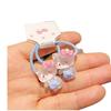 Sanrio Pequeno Conjunto de Elástico Feminino Kulomi Cartoon Corda de Cabelo Bonito Princesa Bebê Anel de Cabelo de Couro