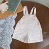 Overol de Verano para Bebé Niña Cutemily, Lindo Overol de Algodón con Tirantes y Shorts Estampado de Bloques de Color para Bebés Niñas