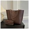 Bolsa Tote Feminina Casual de Ombro de Mão Estilo Ocidental para Pendurar no Corpo com Texto para Pendurar no Corpo Grande Capacidade 2023 Retro Novo Estiloso Estilo Ocidental