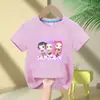 Grupo Bruja Cazadora Niños Niños y Niñas Estampado de Anime Moda Casual Camiseta de Manga Corta Nueva Transfronterizo