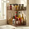 Estante de Almacenamiento de Cocina Estante Multifuncional para Almacenamiento de Condimentos Estante para Almacenamiento de Frascos de Especias Estante de Condimentos por Capas para Encimera del Hogar
