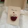 Novo Estilo Coreano Grampo de Cabelo Vermelho Desenho Animado Tecido Feito à Mão para Crianças Clipe Lateral para Mechas Franja Maçã Doces Acessórios de Cabelo